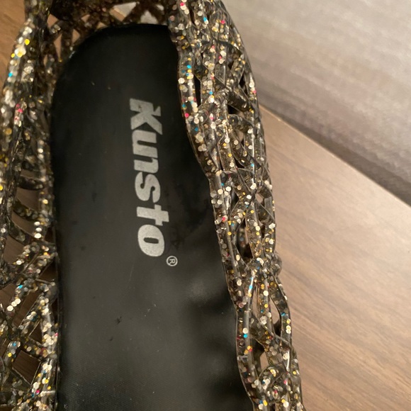 Black Sparkly Jelly Ballet Flat - Picture 2 of 5